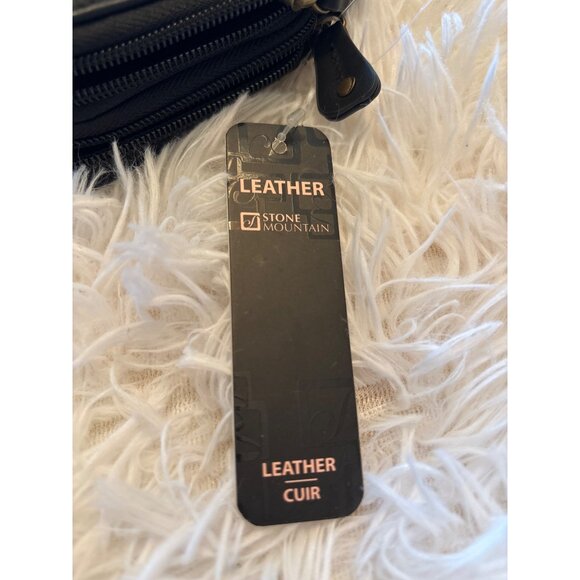 Stone Mountain Black Leather Wallet With Multiple Card Slots & Zippered Pockets - Picture 6 of 10